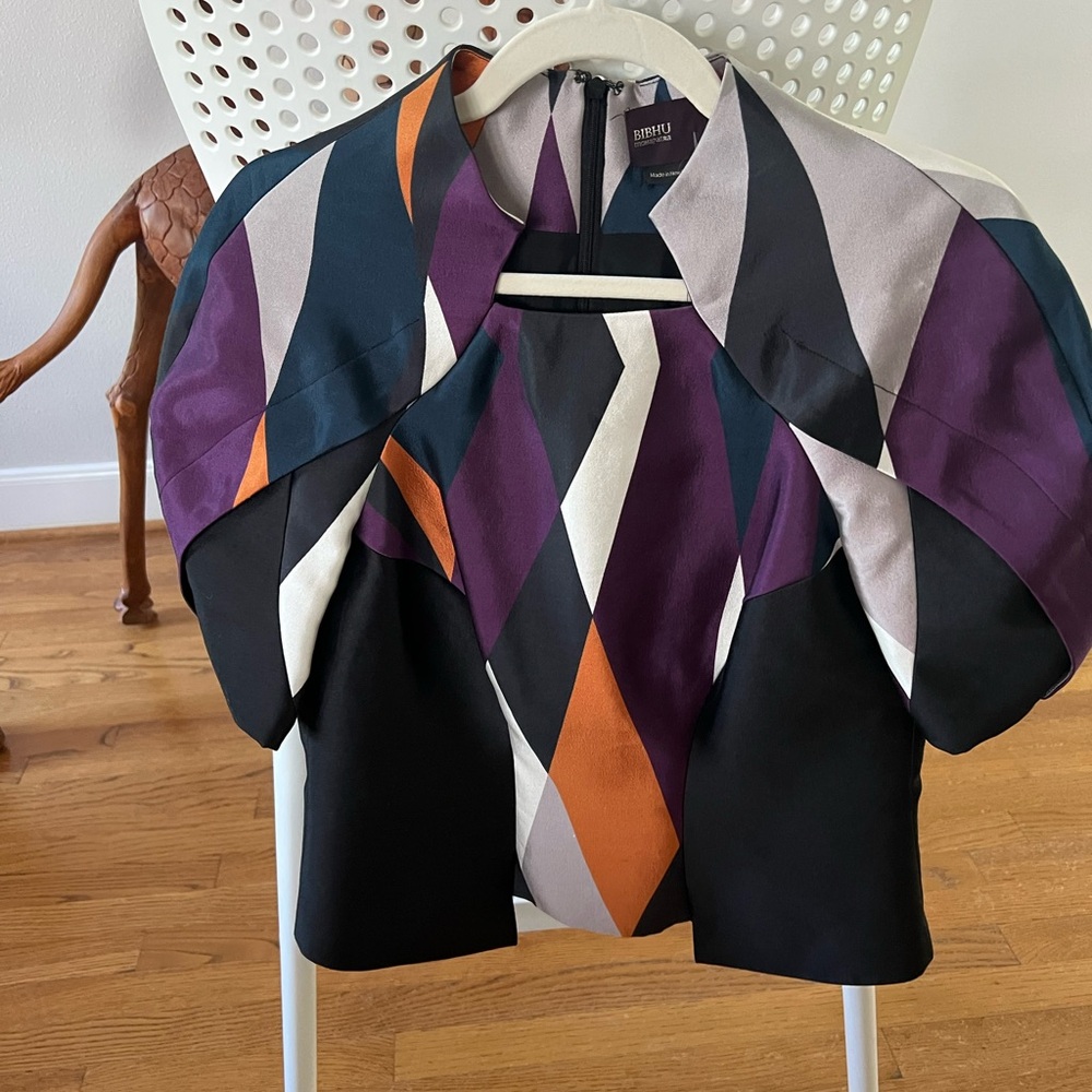 BIBHU Multicolor Geometric Jacket